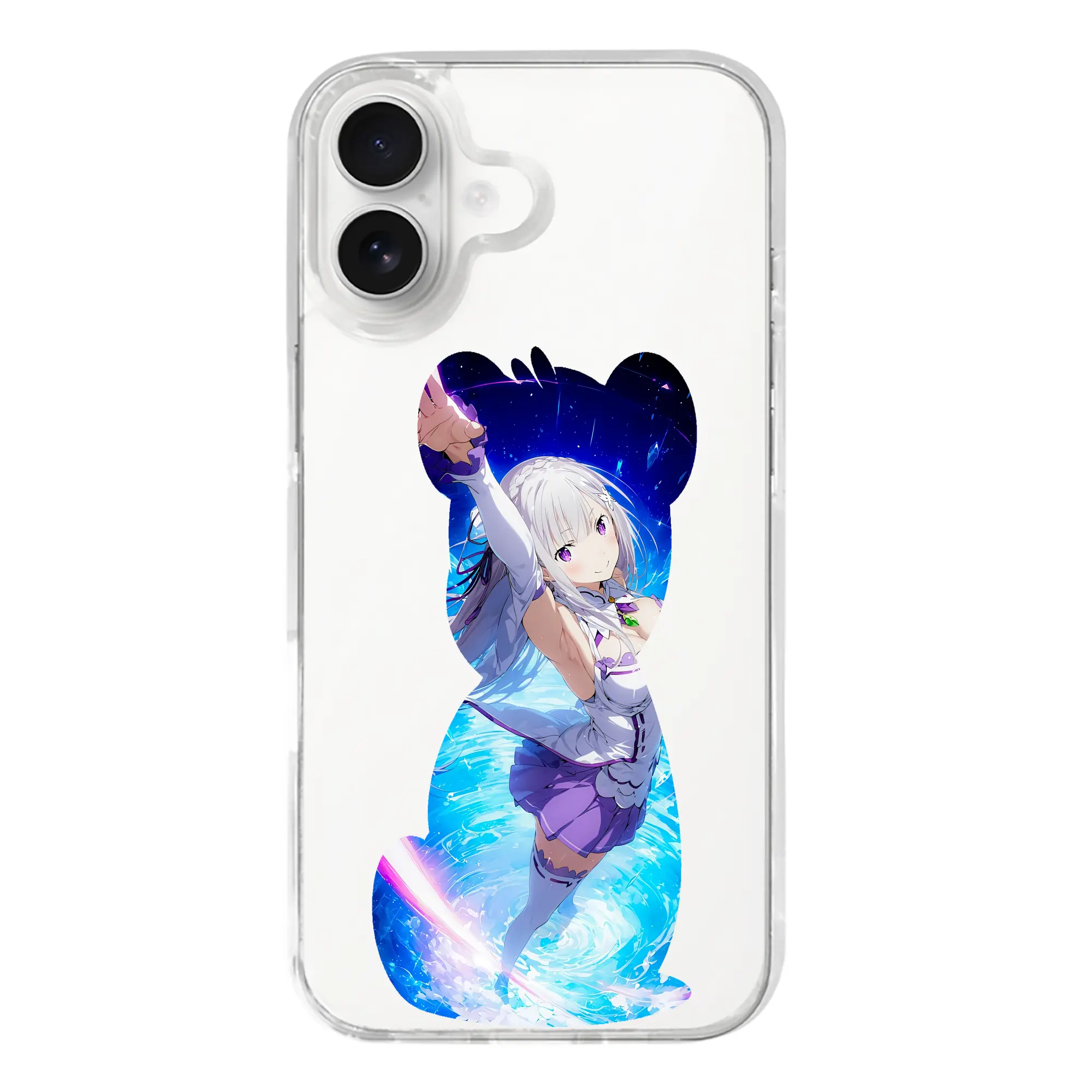 リゼロ グッズ エミリア - iPhone 17シリーズ 透明スマホケース – 薄型・耐衝撃・精密フィット保護カバー